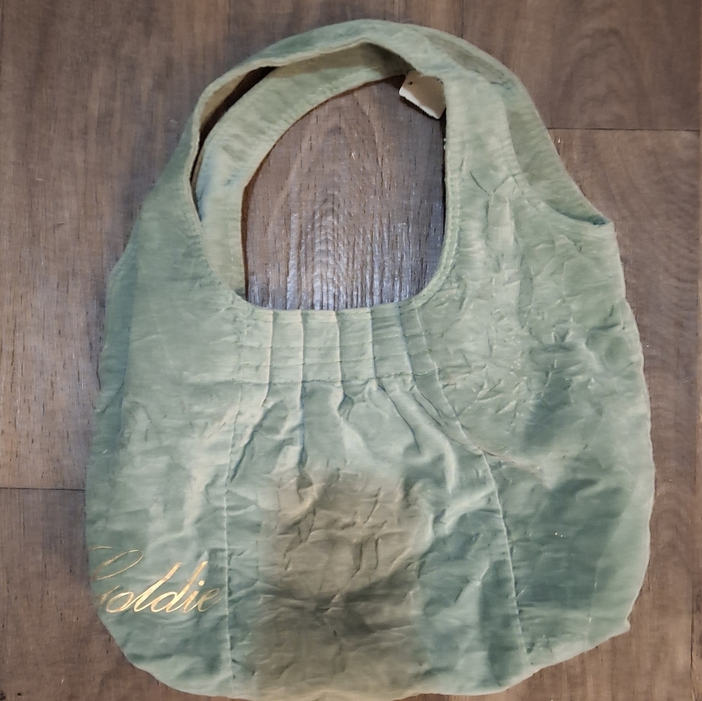 NWT Vintage Goldie Limited Edition 6 Bath & Body Works Green Velvet Bag.
